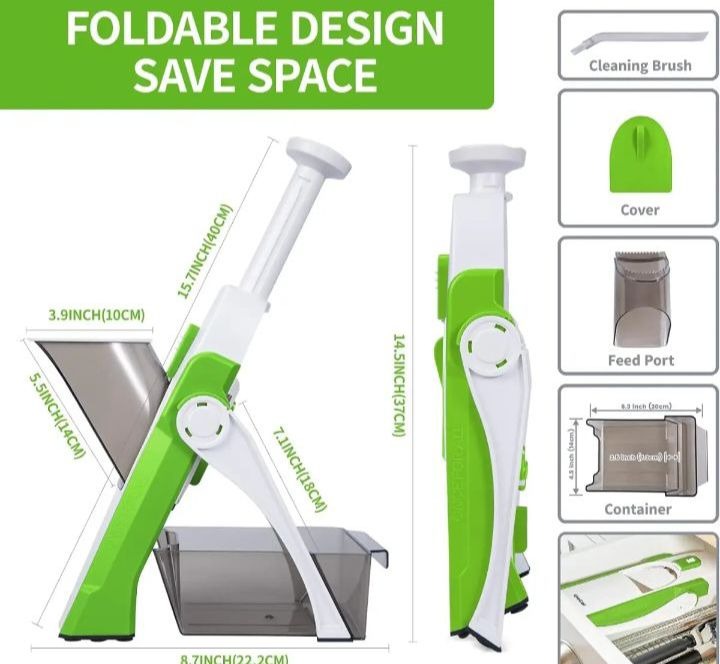 Safe And Multifunctional Mandoline Slicer