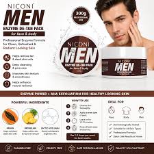 Niconi Men Enzyme De-Tan Pack for Face & Body