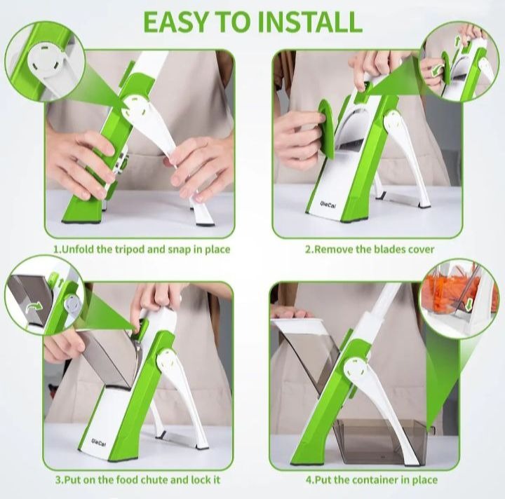 Safe And Multifunctional Mandoline Slicer